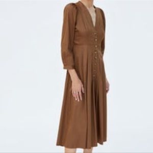 Zara button down dress Poplin